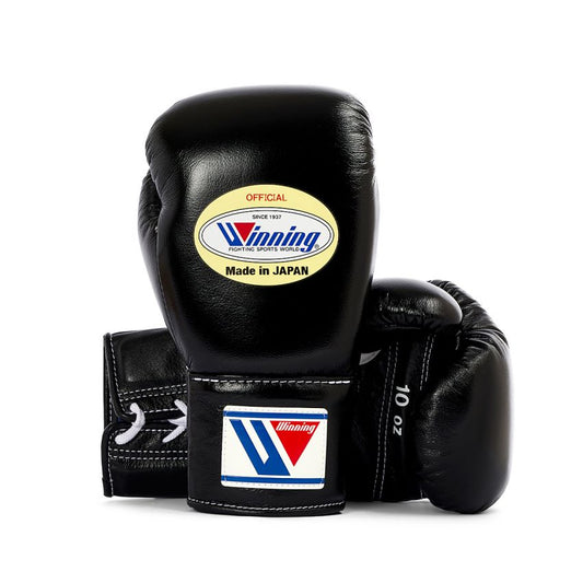WINNING JAPAN BOXING MS PRO CONTEST BOXING GLOVES - BLACK LACE